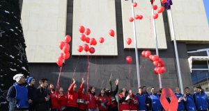 50 балона полетяха над града по случай Световния ден за борба с ХИВ/СПИН