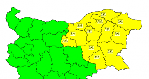 Жълт код за валежи във Велико Търново и още 11 области е обявен за днес